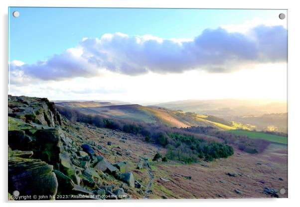 Peak district, Derbyshire, UK. Acrylic by john hill