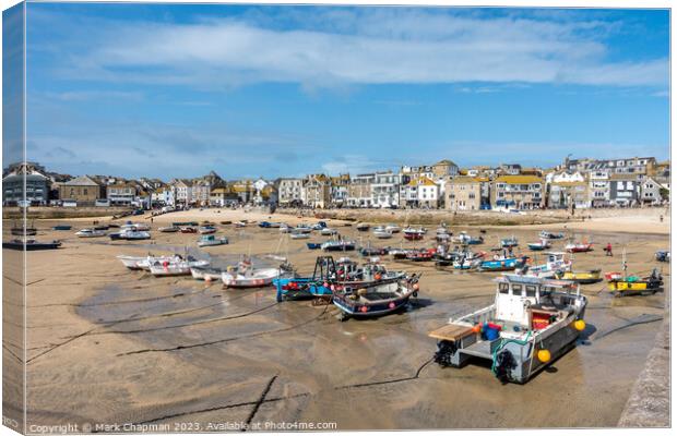 Low tide, St. Ives harbour, Cornwall Canvas Print by Photimageon UK