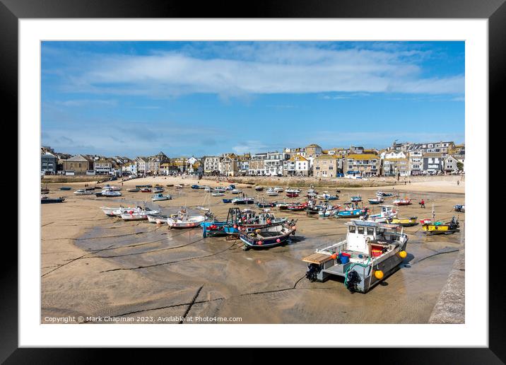 Low tide, St. Ives harbour, Cornwall Framed Mounted Print by Photimageon UK