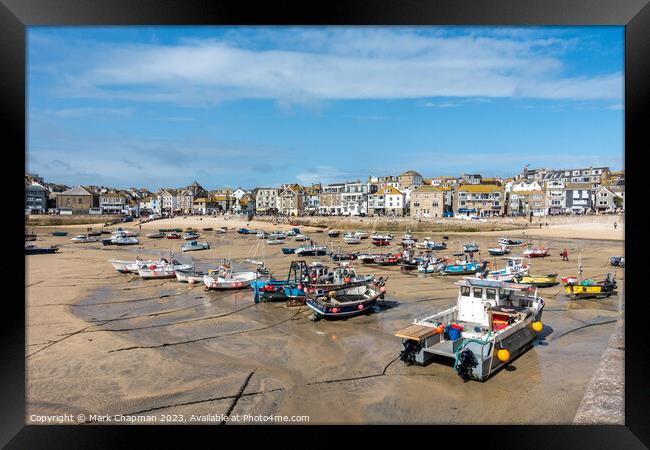 Low tide, St. Ives harbour, Cornwall Framed Print by Photimageon UK