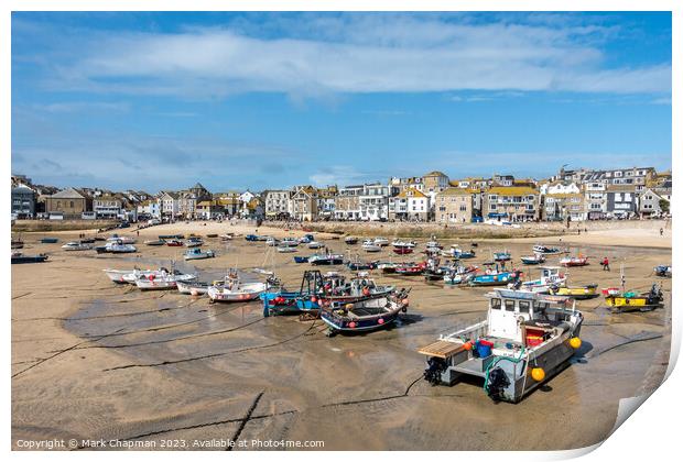 Low tide, St. Ives harbour, Cornwall Print by Photimageon UK