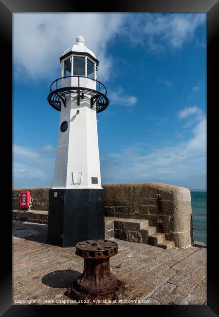 Smeaton's Pier lighthouse, St. Ives, Cornwall  Framed Print by Photimageon UK