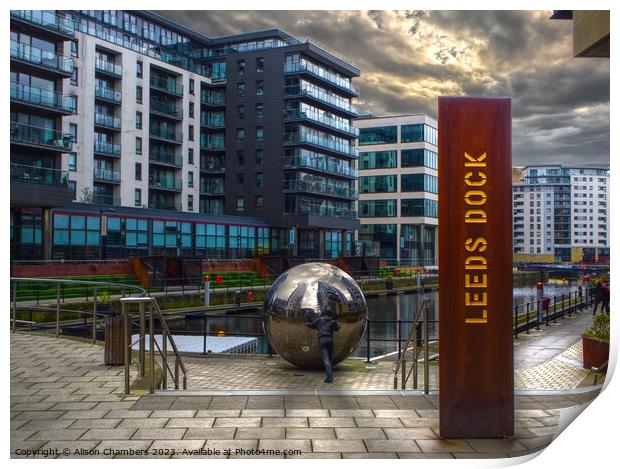 Leeds Dock Print by Alison Chambers