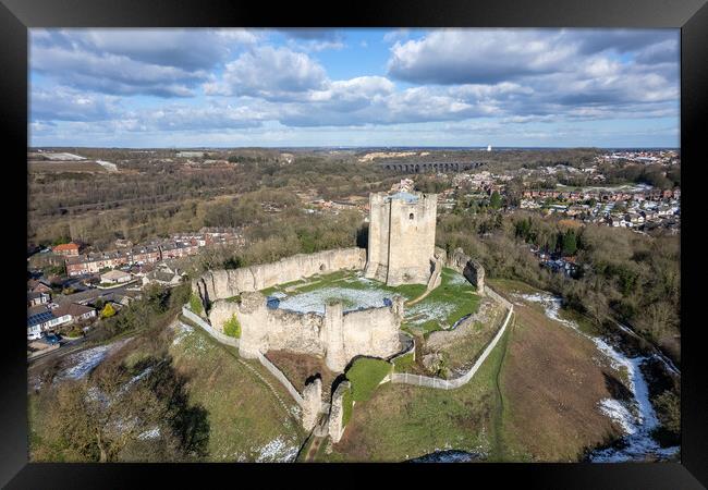 Conisbrough Castle Framed Print by Apollo Aerial Photography