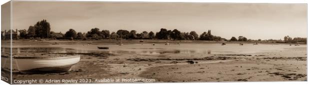 Picturesque Bosham Harbour and Quay in West Sussex in Sepia Canvas Print by Adrian Rowley
