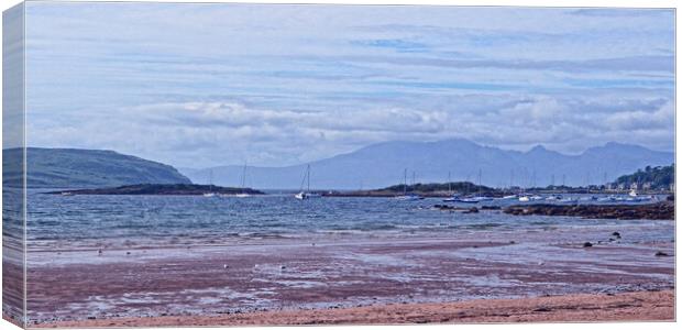 The Eileans Millport and Isle of Arran mountains Canvas Print by Allan Durward Photography