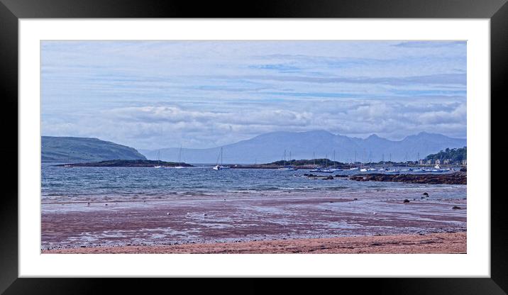 The Eileans Millport and Isle of Arran mountains Framed Mounted Print by Allan Durward Photography