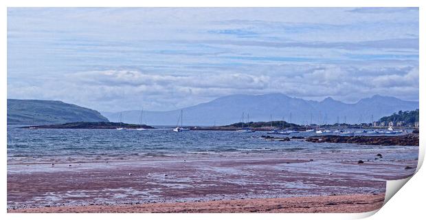 The Eileans Millport and Isle of Arran mountains Print by Allan Durward Photography