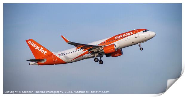 easyJet HB-JXM Airbus A320-214 Aircraft taking off Print by Stephen Thomas Photography 