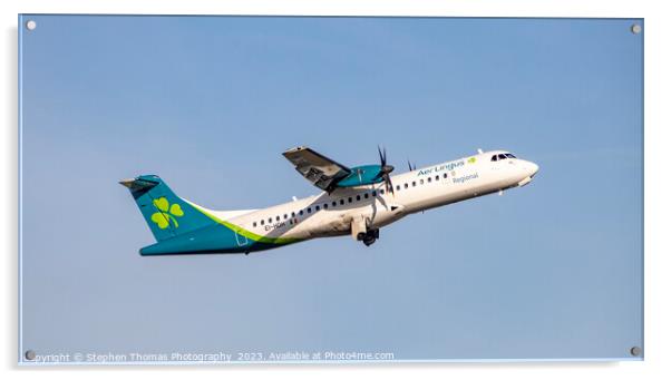 Aer Lingus EI-HDH ATR 72-600 Ascending Airliner Acrylic by Stephen Thomas Photography 