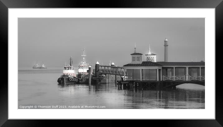 Tugs at Town Pier Framed Mounted Print by Thomson Duff