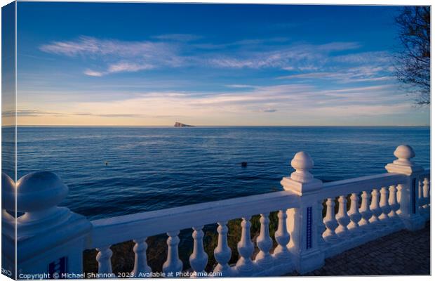 View out to sea from the Balcon de Mediterraneo Canvas Print by Michael Shannon