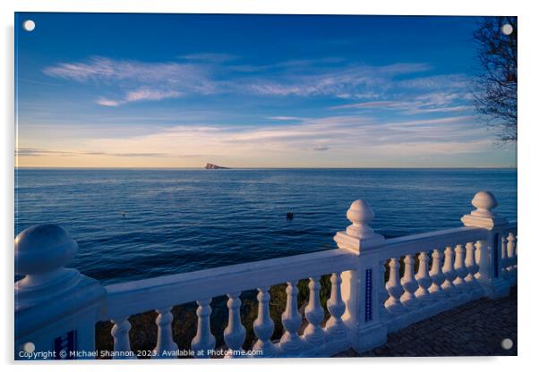 View out to sea from the Balcon de Mediterraneo Acrylic by Michael Shannon