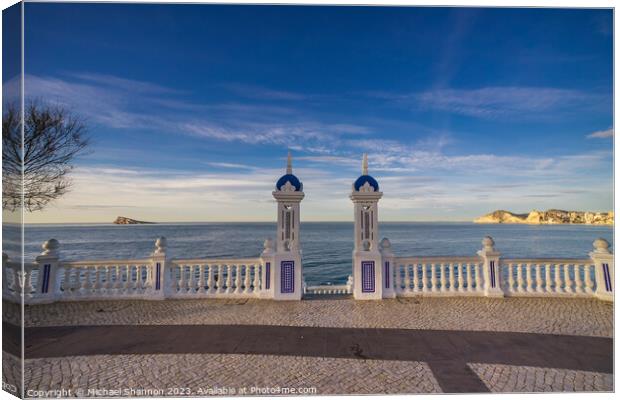 View out to sea from the Balcon de Mediterraneo, B Canvas Print by Michael Shannon