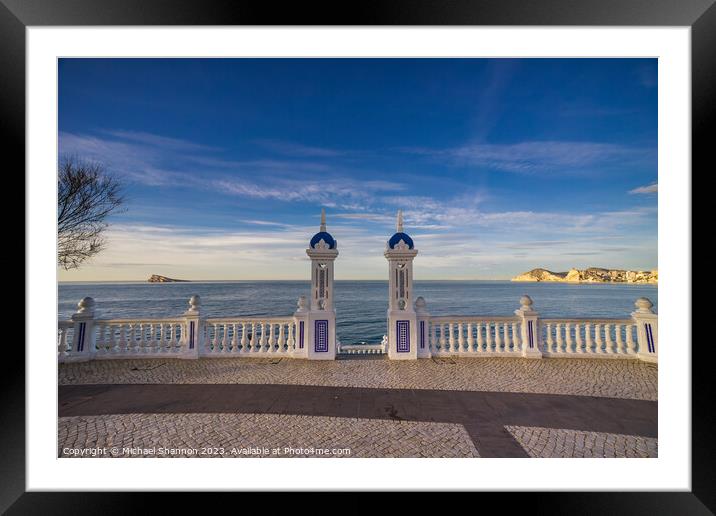 View out to sea from the Balcon de Mediterraneo, B Framed Mounted Print by Michael Shannon