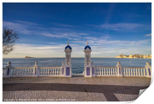 View out to sea from the Balcon de Mediterraneo, B Print by Michael Shannon