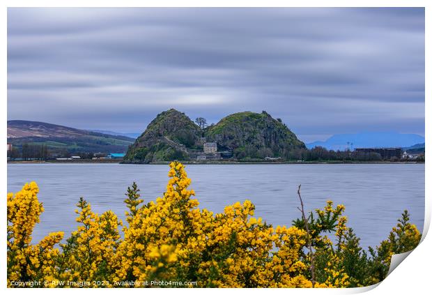 Dumbarton Castle Print by RJW Images