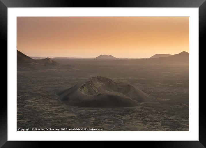 Sunset Lanzarote Landscape Framed Mounted Print by Scotland's Scenery