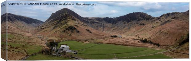 Fleetwith Pike and Haystacks panorama Canvas Print by Graham Moore