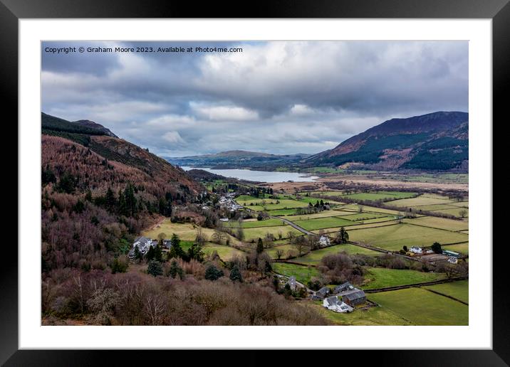 Bassenthwaite looking northwest from Whinlatter Framed Mounted Print by Graham Moore
