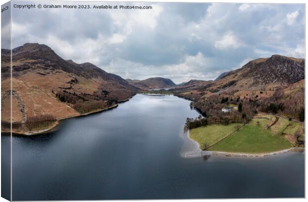 Buttermere and Crummock Water Canvas Print by Graham Moore