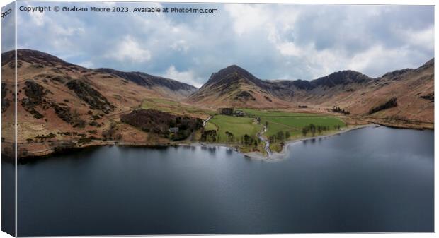 Buttermere Fleetwith Pike and Haystacks Canvas Print by Graham Moore