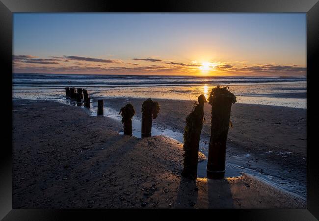 Sandsend Sunrise Yorkshire Coast Framed Print by Tim Hill