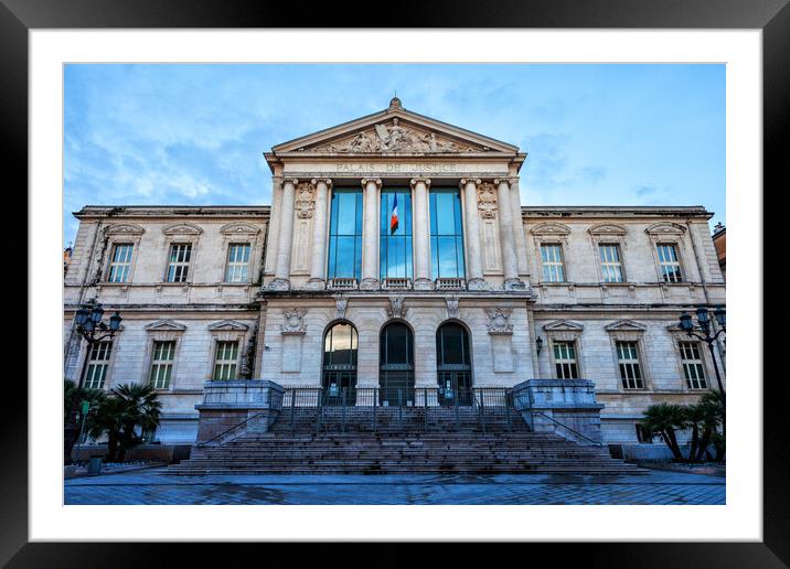 Courthouse Palais de Justice in Nice Framed Mounted Print by Artur Bogacki