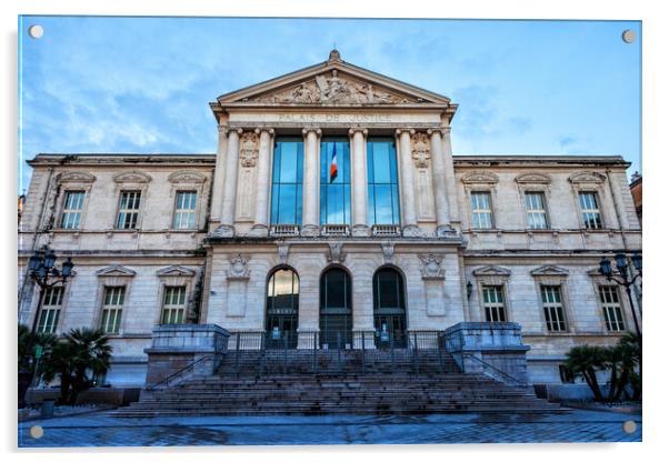 Courthouse Palais de Justice in Nice Acrylic by Artur Bogacki