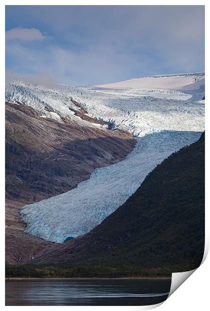 Svartisen glacier Print by Thomas Schaeffer