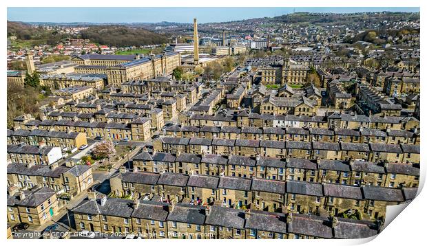 Saltaire Print by GEOFF GRIFFITHS