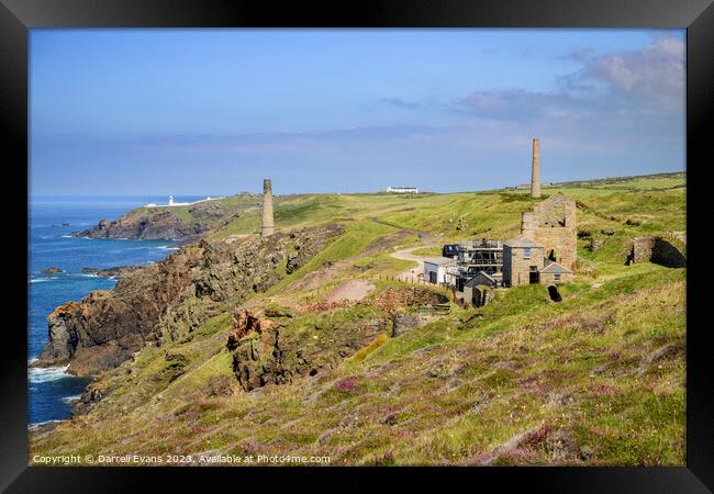 Levant Mine Cornwall Framed Print by Darrell Evans