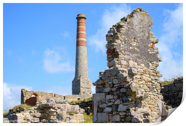 Levant Chimney Print by Darrell Evans