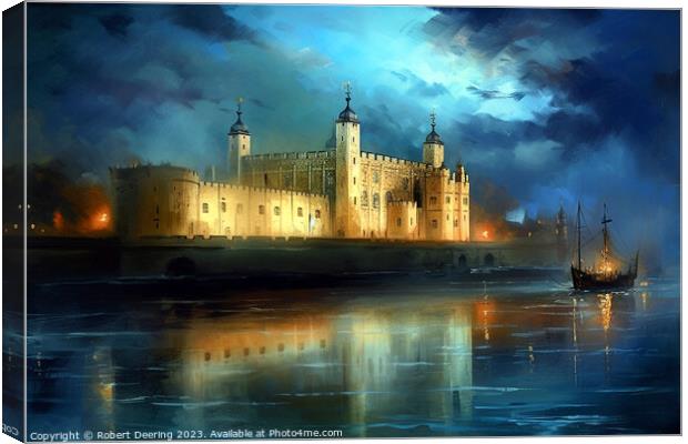 Castle on the Thames Canvas Print by Robert Deering