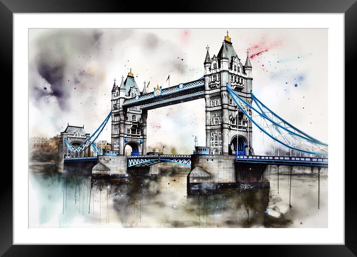 Tower Bridge Framed Mounted Print by Robert Deering