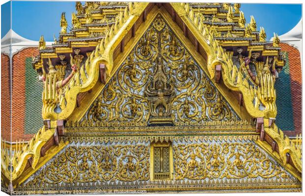 Garuda Buddhas Grand Palace Bangkok Thailand Canvas Print by William Perry