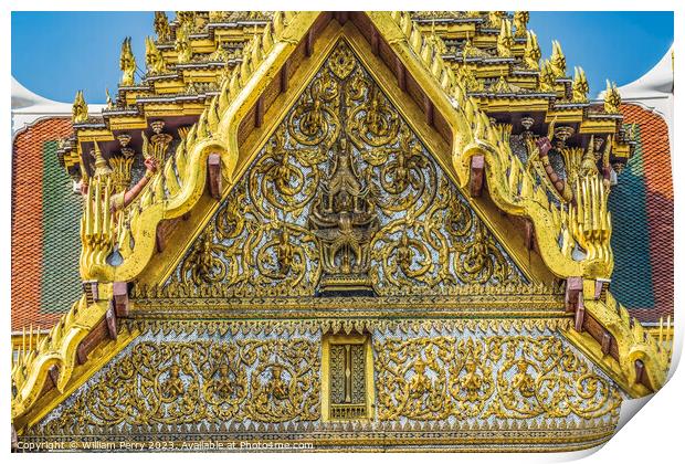 Garuda Buddhas Grand Palace Bangkok Thailand Print by William Perry
