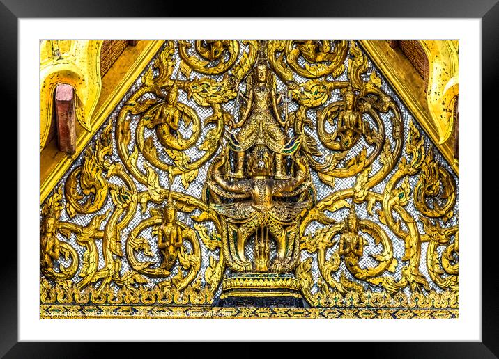 Garuda Buddhas Grand Palace Bangkok Thailand Framed Mounted Print by William Perry