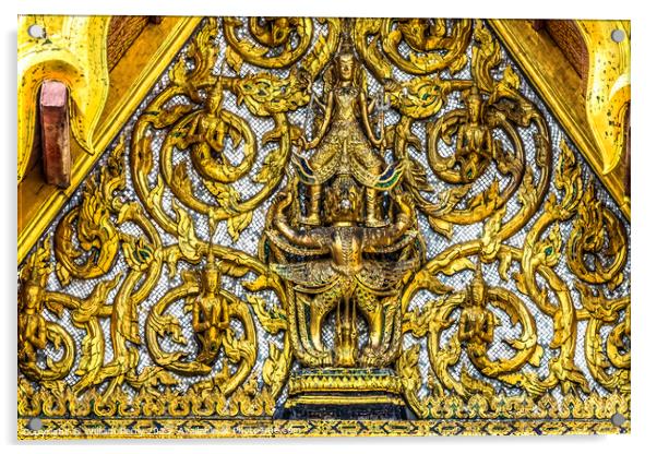 Garuda Buddhas Grand Palace Bangkok Thailand Acrylic by William Perry
