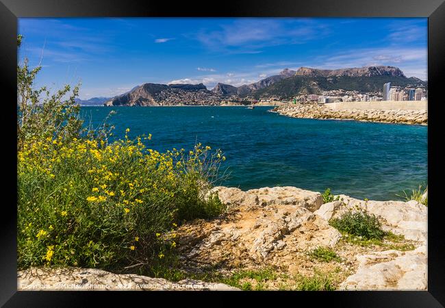 View of Calpe from the Parc Natural del Penyal d'I Framed Print by Michael Shannon