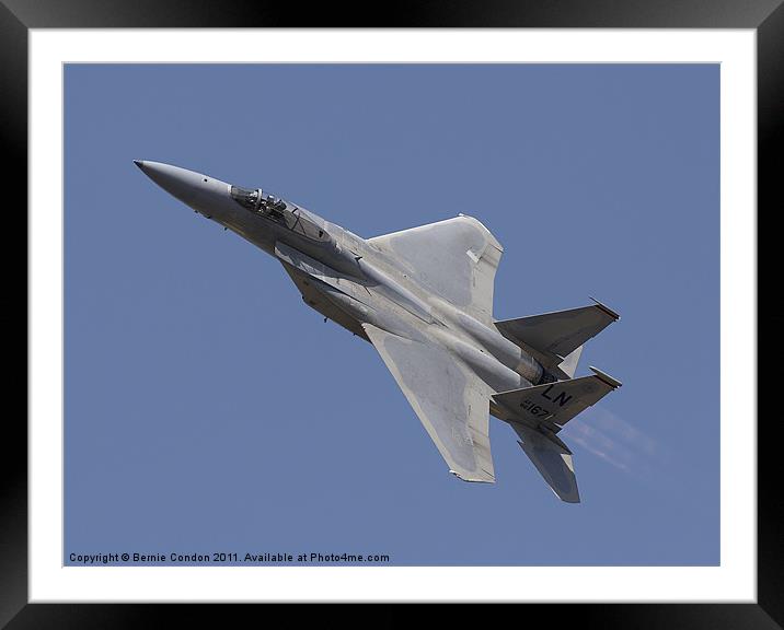 F15 Eagle Framed Mounted Print by Bernie Condon