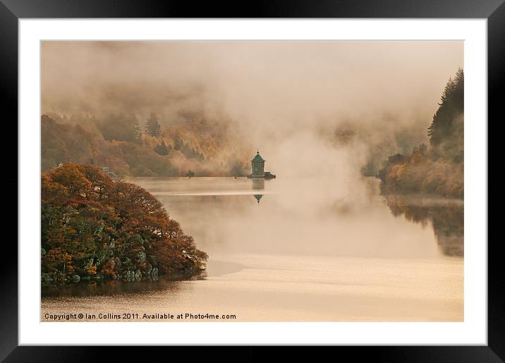 Craig Goch Autumn Mist Framed Mounted Print by Ian Collins