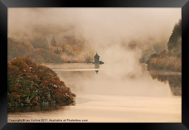 Craig Goch Autumn Mist Framed Print by Ian Collins