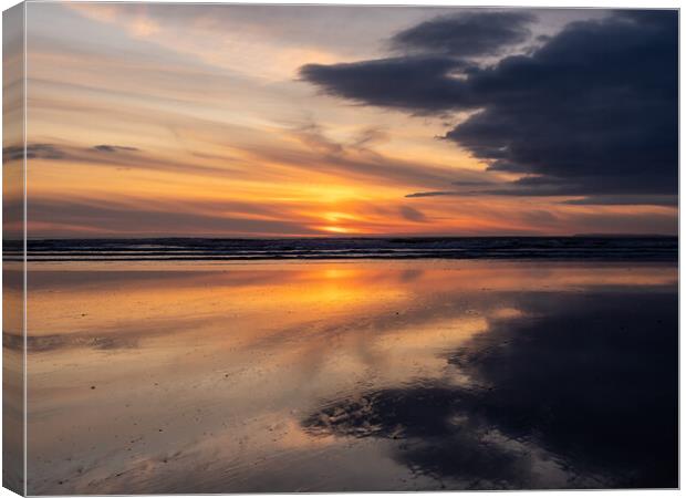 Sunset Mirror Image Canvas Print by Tony Twyman