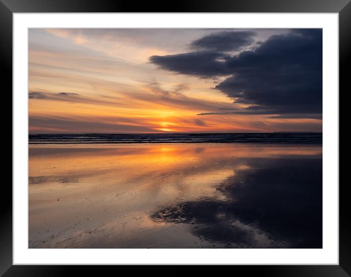 Sunset Mirror Image Framed Mounted Print by Tony Twyman