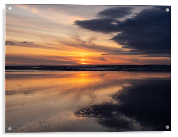 Sunset Mirror Image Acrylic by Tony Twyman