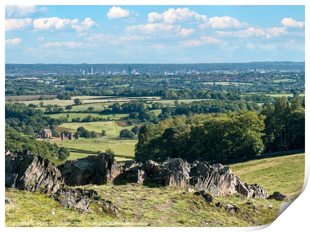 Leicester City from Bradgate Park Print by Photimageon UK