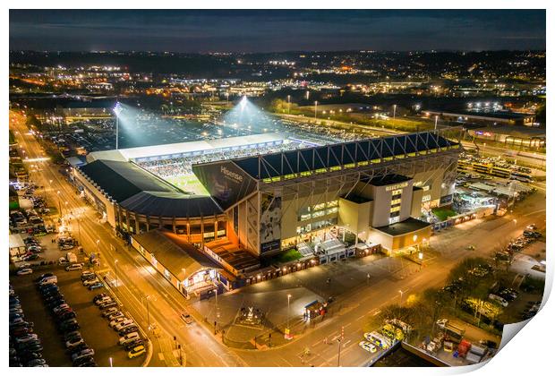Elland Road Football Stadium Print by Apollo Aerial Photography