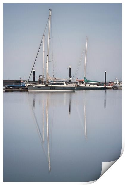 Morning calm over Brightlingsea Harbour with great reflections  Print by Tony lopez