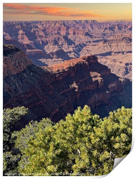 Captivating Sunrise Overlooking the Grand Canyon Print by Deanne Flouton